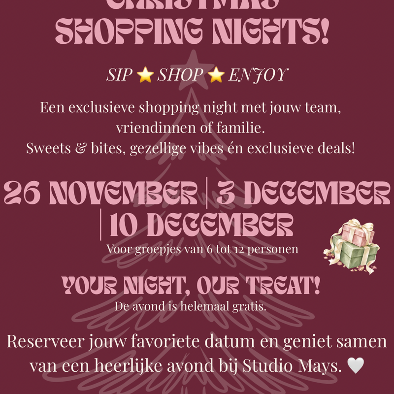 CHRISTMAS SHOPPING NIGHT!