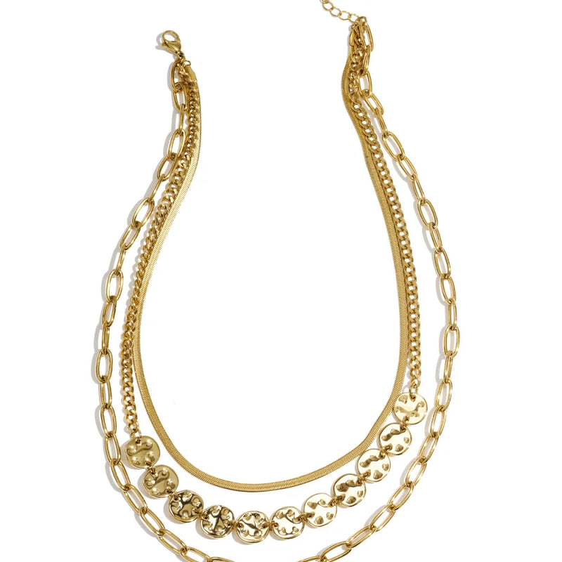 3 Layer Necklace - Gold