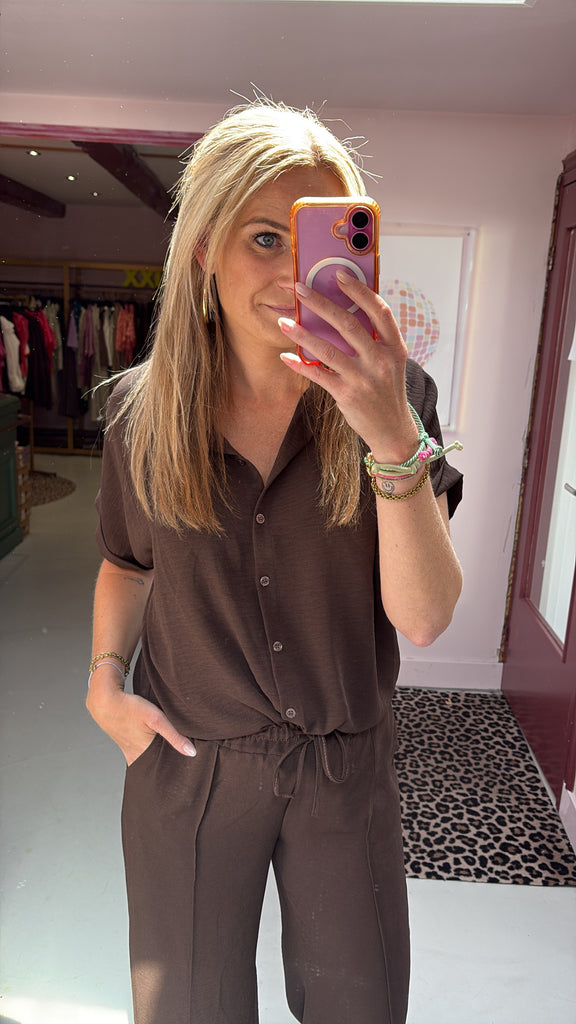 NAL - Babs Blouse - Dark Brown -