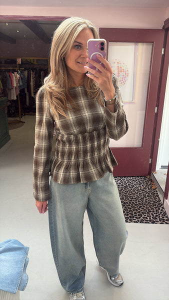 Blouse Jackie - Brown/Beige
