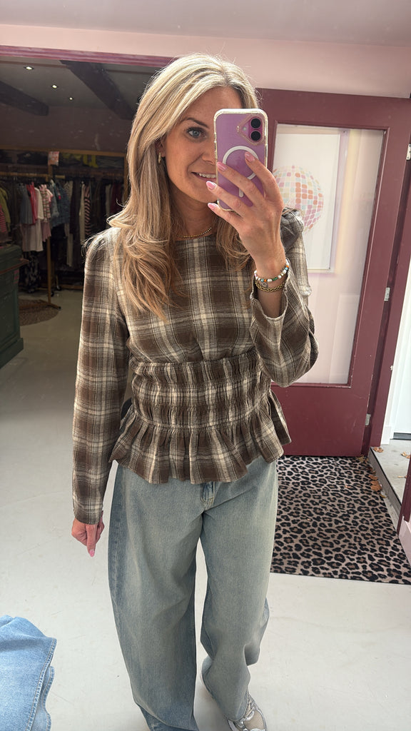 Blouse Jackie - Brown/Beige