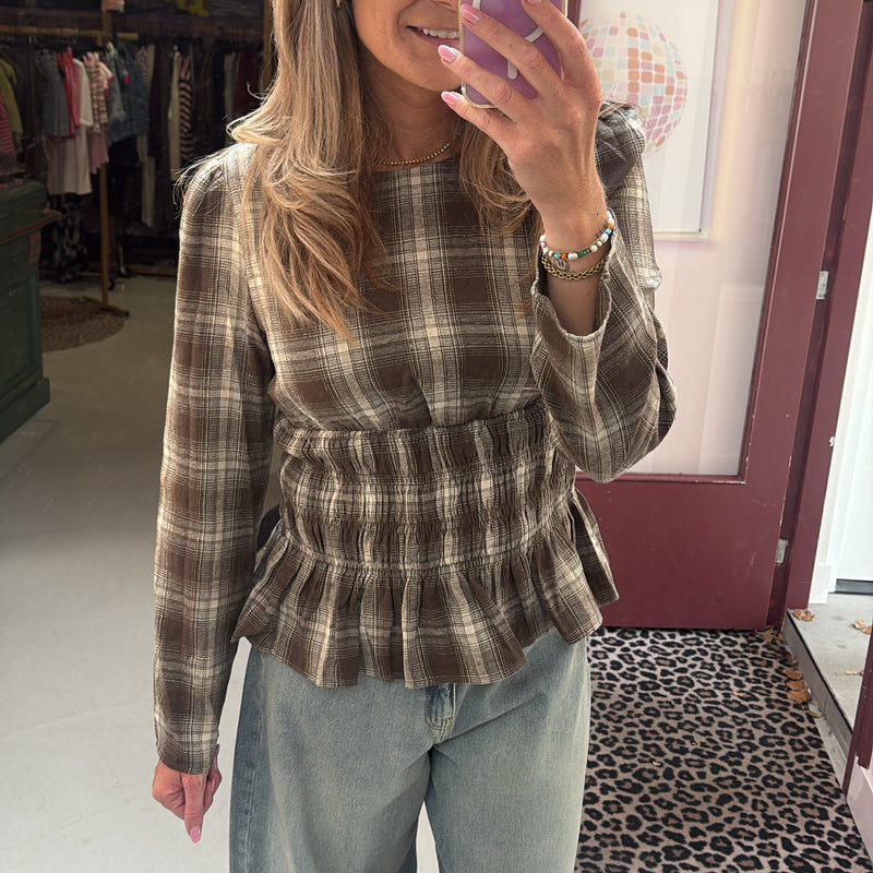 Blouse Jackie - Brown/Beige