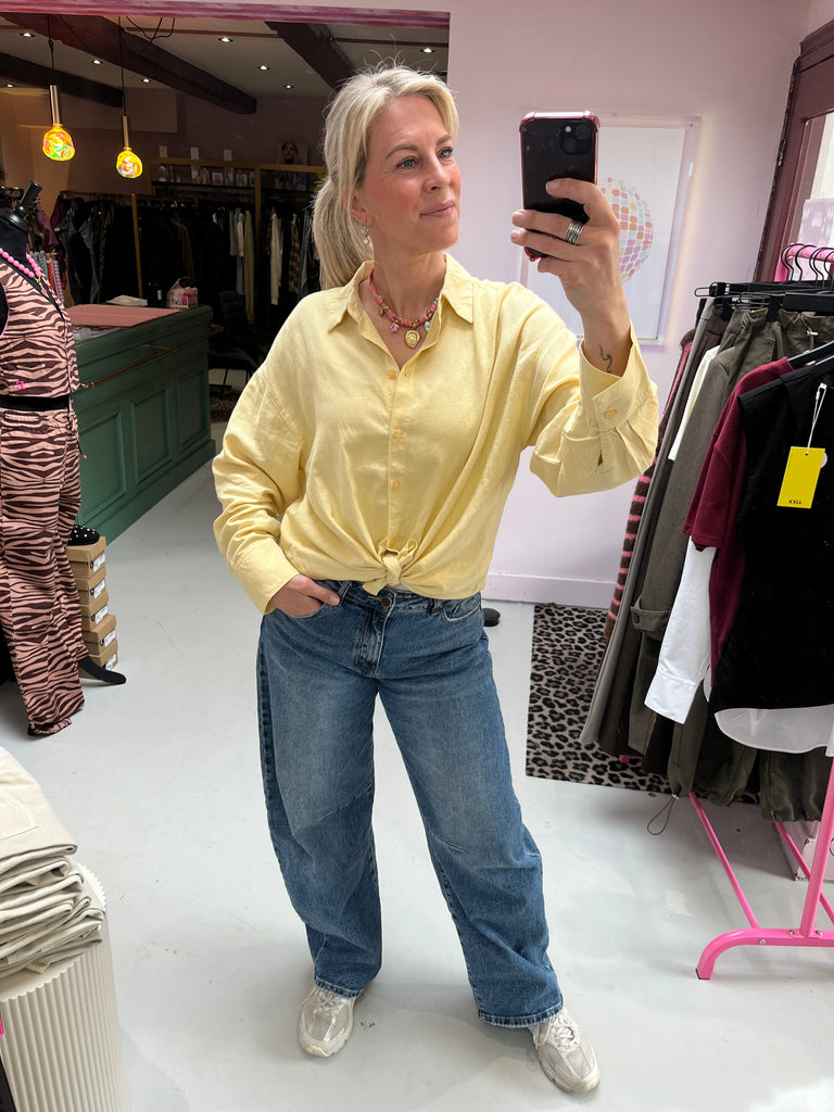 JJXX - Almira Linen Shirt - Butter Yellow