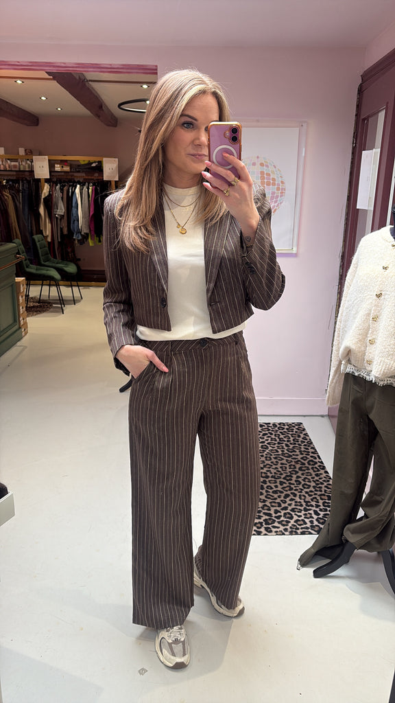 Pantalon Anna - Choco Stripe