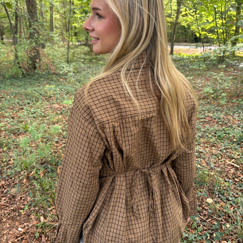Romy blouse in bruin-camel voor dames