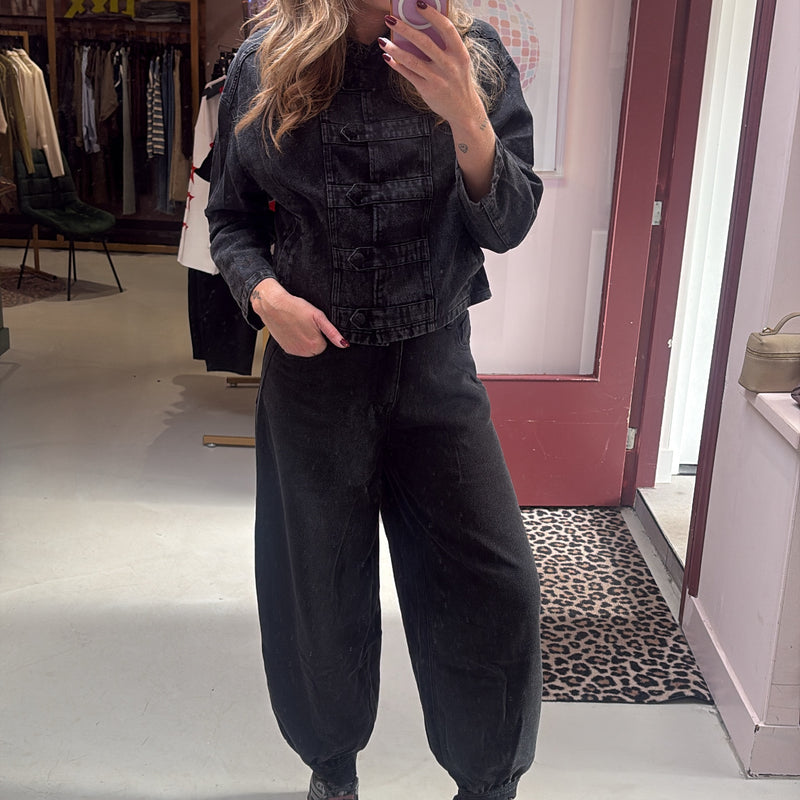 Pippa denim broek in zwart voor dames