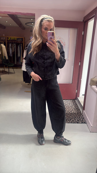 Pippa denim broek in zwart voor dames