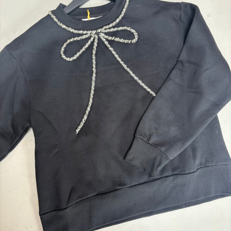 Compania Fantastica - Sweater Heart Strass - Black