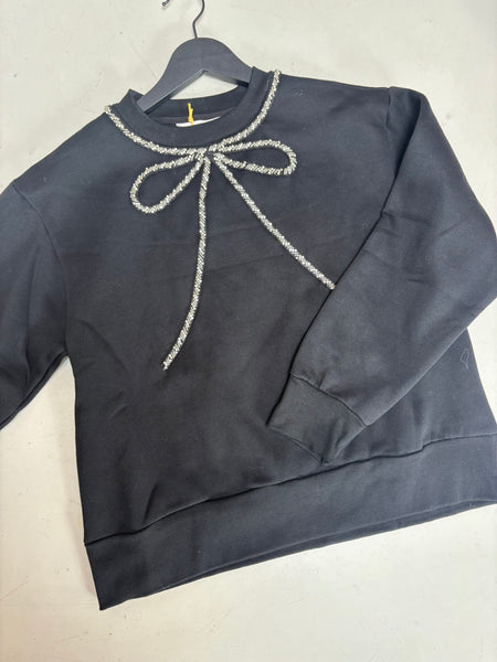 Compania Fantastica - Sweater Heart Strass - Black