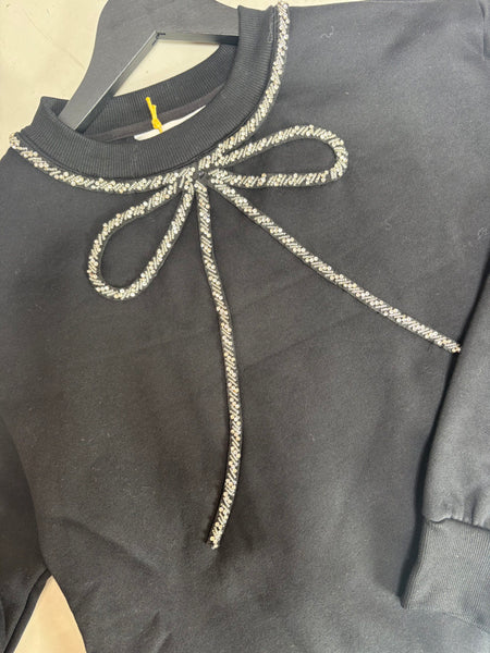 Compania Fantastica - Sweater Heart Strass - Black