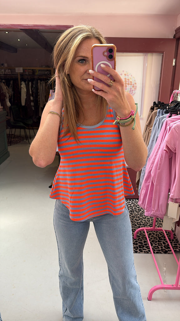 Top Noor - Blue/ Orange - One Size
