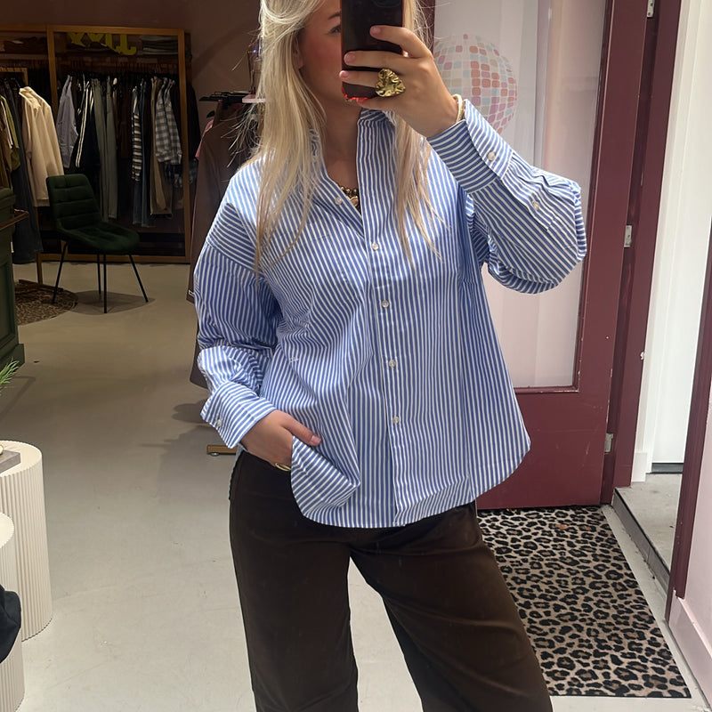 JJXX Jamie gestreepte blouse in blauw-wit voor dames
