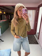JJXX - Sophia Longsleeve - Striped Green/Vanilla