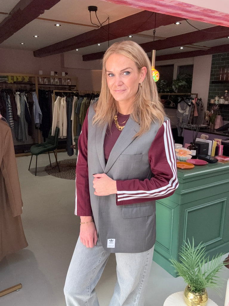 Adidas Blazer - Grey/Burgundy