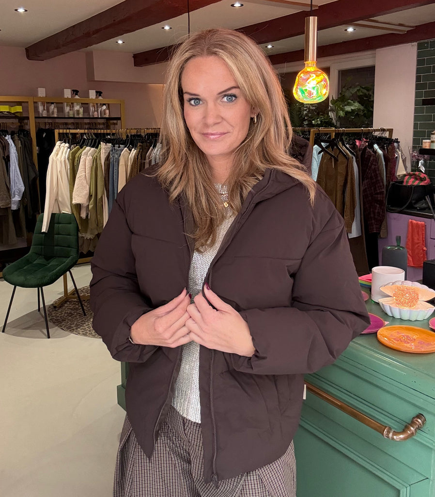 Galaxy Puffer Jacket - Brown