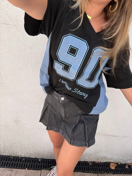 Tshirt Bassball - Black/Blue - One Size