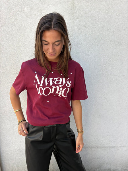 Ambika - Iconio T-shirt - One Size - Bordeaux