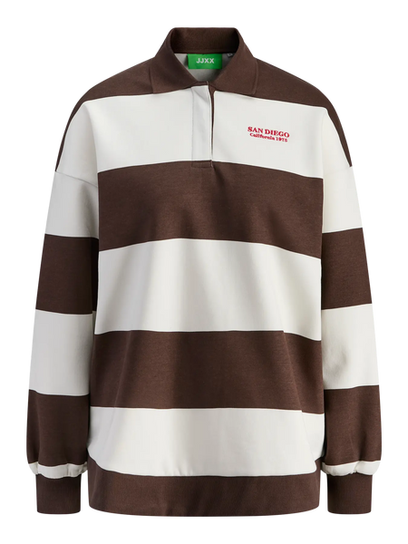 JJXX - Paloma Loose Fit Polo - Brown/Beige