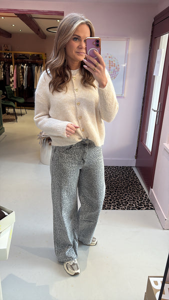 Leopard Grey Jeans -