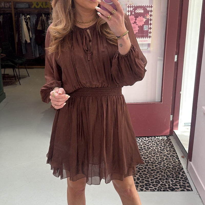 NOELLA - Mariel Dress - Chocolate