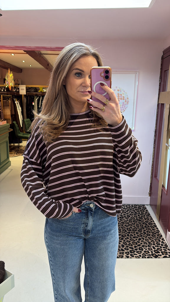 Longsleeve Marley - Brown/Pink