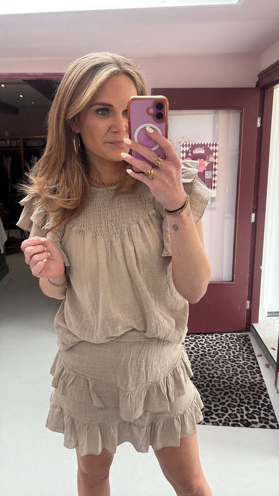NOELLA - Maura Blouse - Grey Ivory
