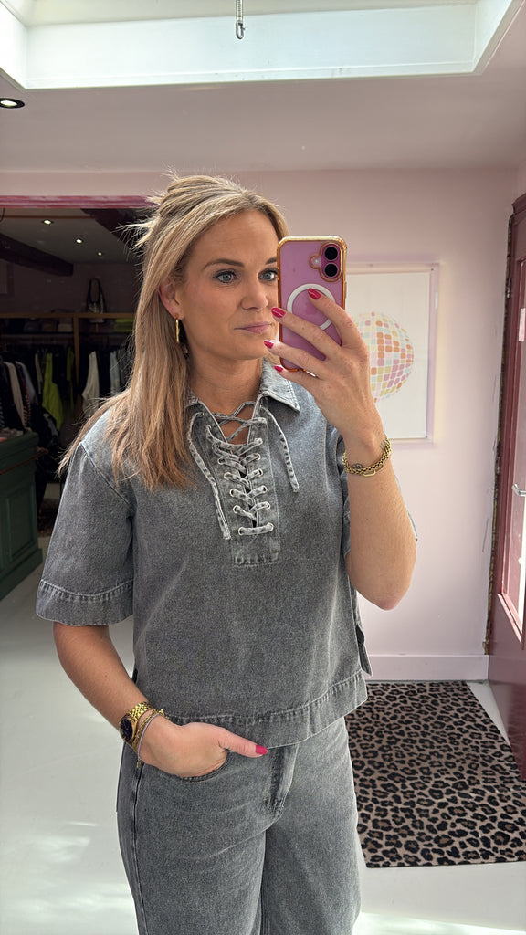 Noella - Marianna Blouse - Grey Wash