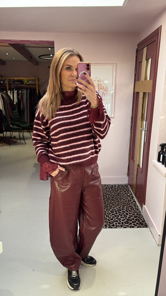 Sweater Poppy - Burgundy/Pink - One Size