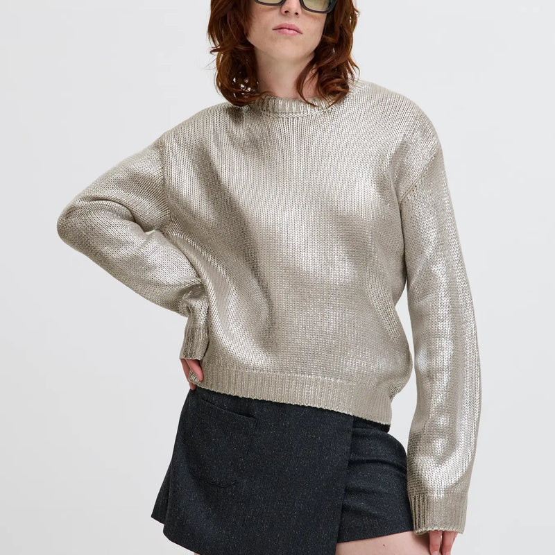 JJXX - Silvia Neck Knit - Silver
