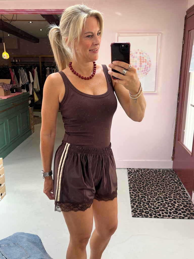 NAL - Sporty Short - Brown/Beige Stripe
