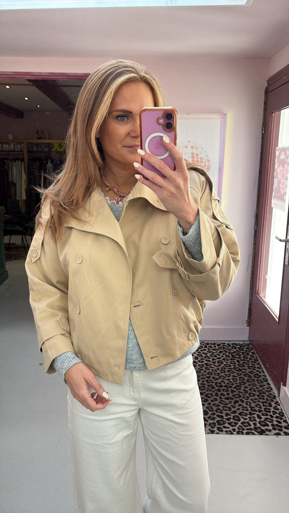 Trenchcoat Bella Short - Beige - One Size