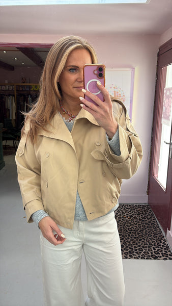 Trenchcoat Bella Short - Beige - One Size