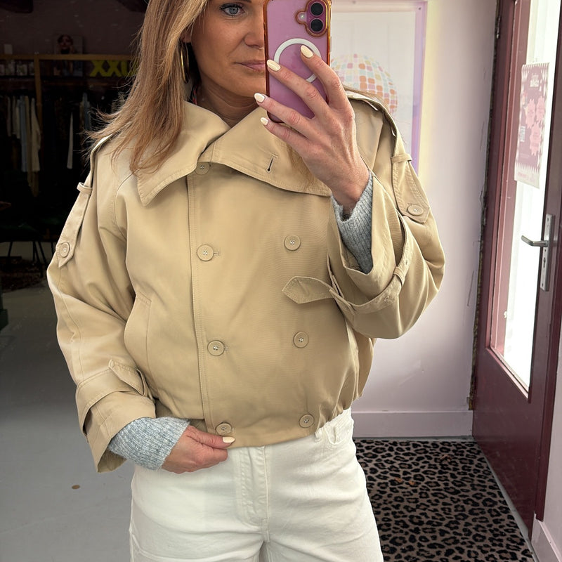 Trenchcoat Bella Short - Beige - One Size