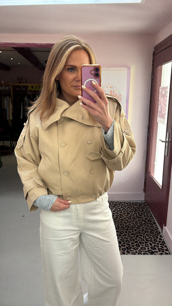 Trenchcoat Bella Short - Beige - One Size