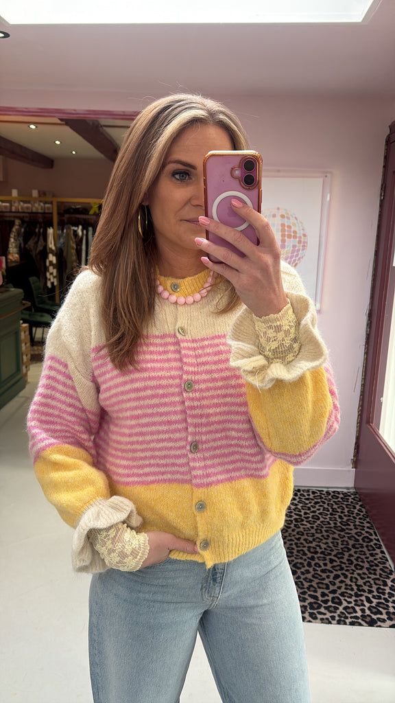 Vest Lynn - Pink/Yellow - One Size