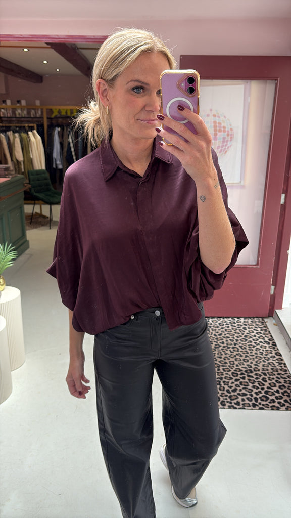 Blouse Noi - Burgundy