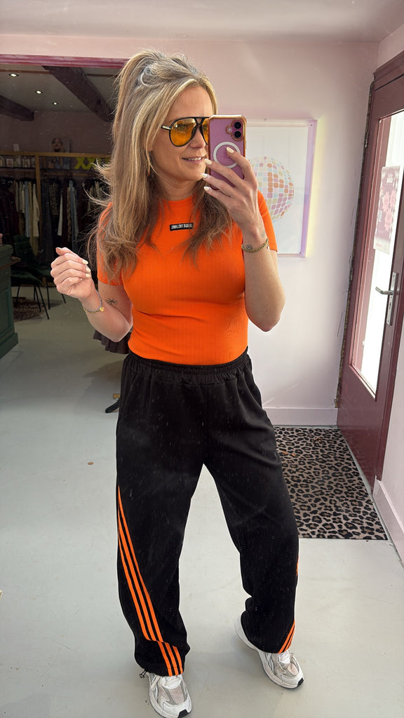 Pants Mae - Black/Orange - One Size