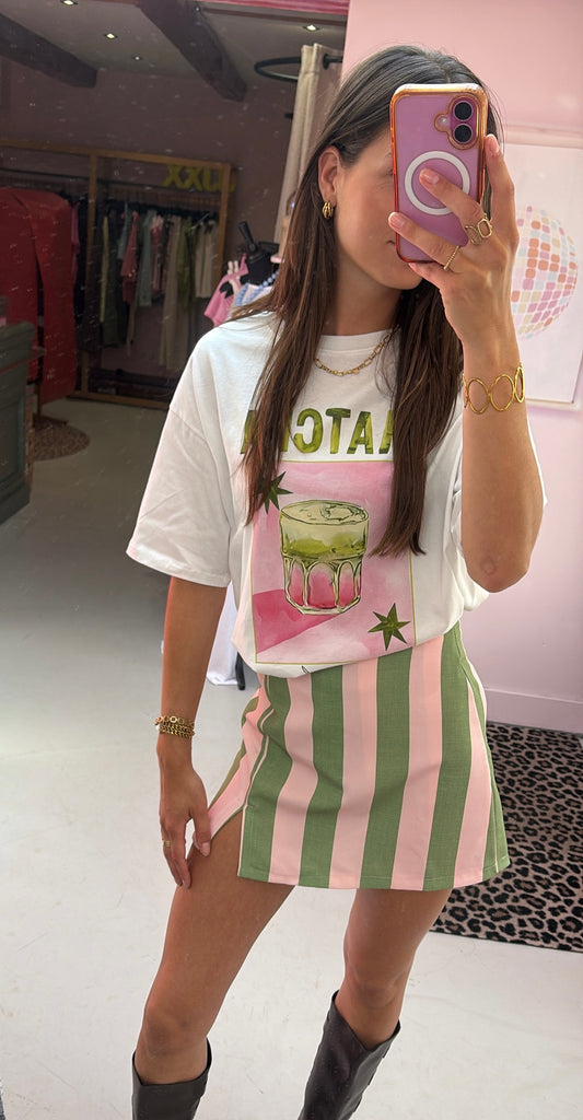 Skort Gigi - Pink/Green Striped