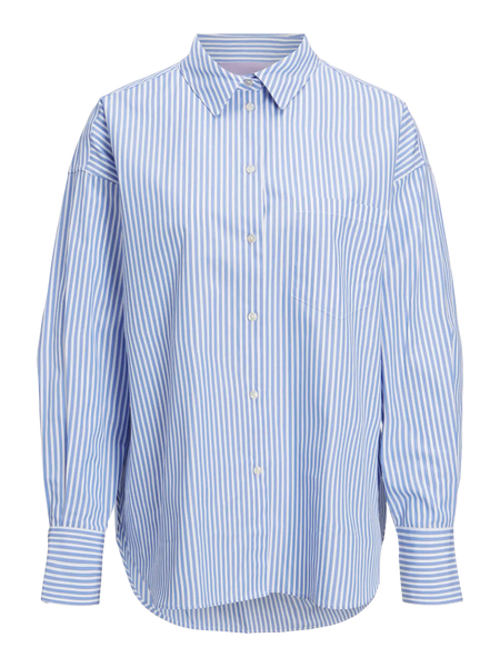 Jamie Blouse - Blue/White Striped