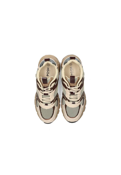 Poelman - Lola Sneaker - Beige/Brown