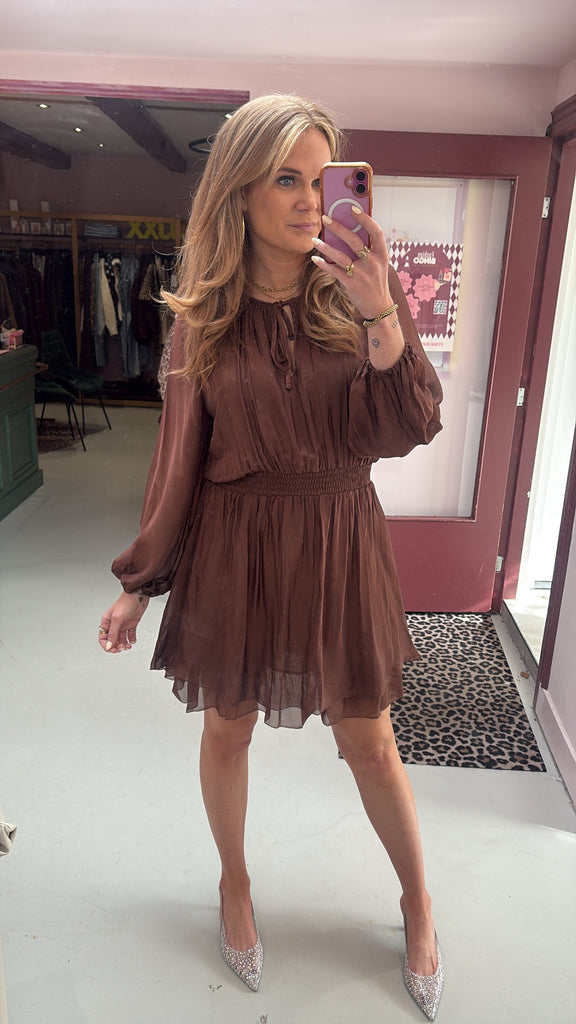 NOELLA - Mariel Dress - Chocolate