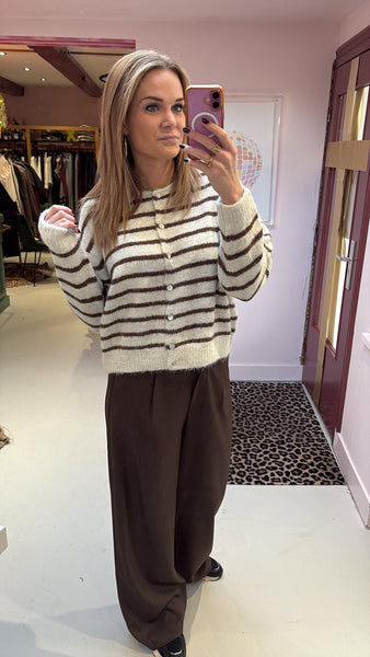 Cardigan Poppy Stripe - One Size