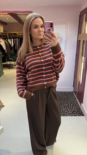 Cardigan Poppy Stripe - One Size