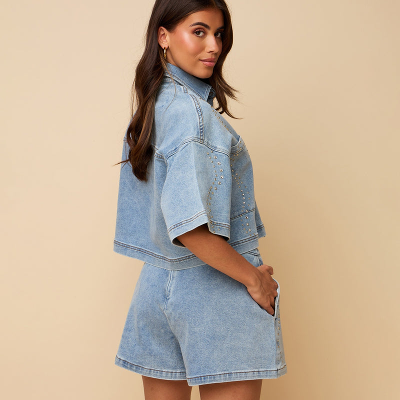 HeyB - Gia Shorts - Denim
