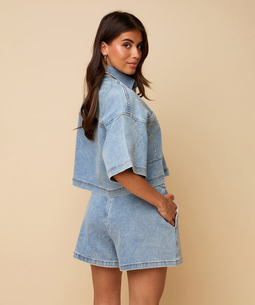 HeyB - Gia Shorts - Denim