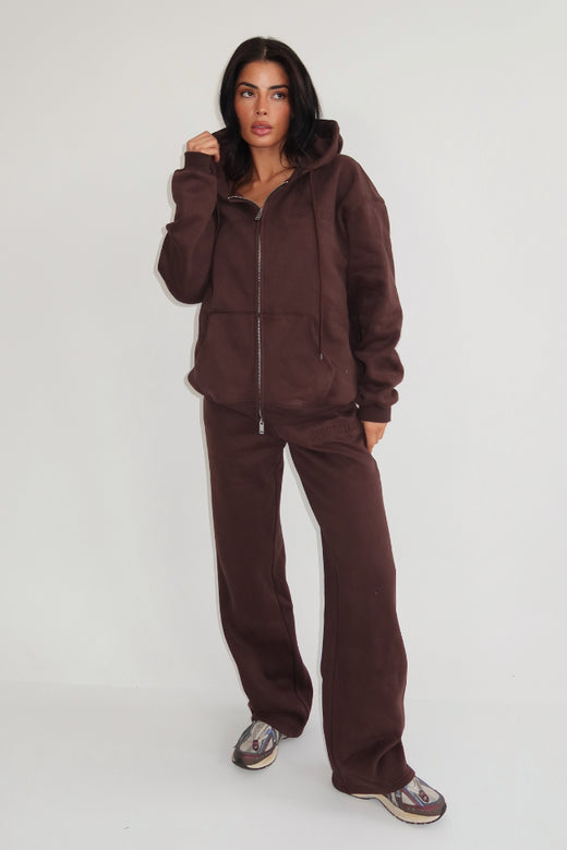 Unique The Label - Nyla Wide Jogger - Cacao